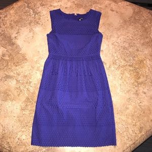 J Crew Purple Eyelet Sleeveless Dress 4